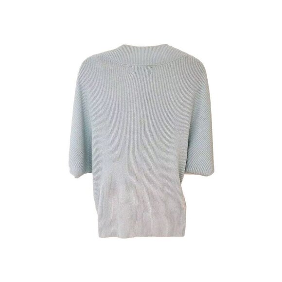 NWT TRUTH BY REPUBLIC ICED BLUE DOLMAN SHORT SLEEVE PULLOVER TOP SZ MEDIUM - Picture 3 of 6